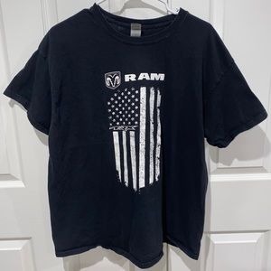 Dodge Ram TRX Truck American Flag Promo XL T-Shirt Black